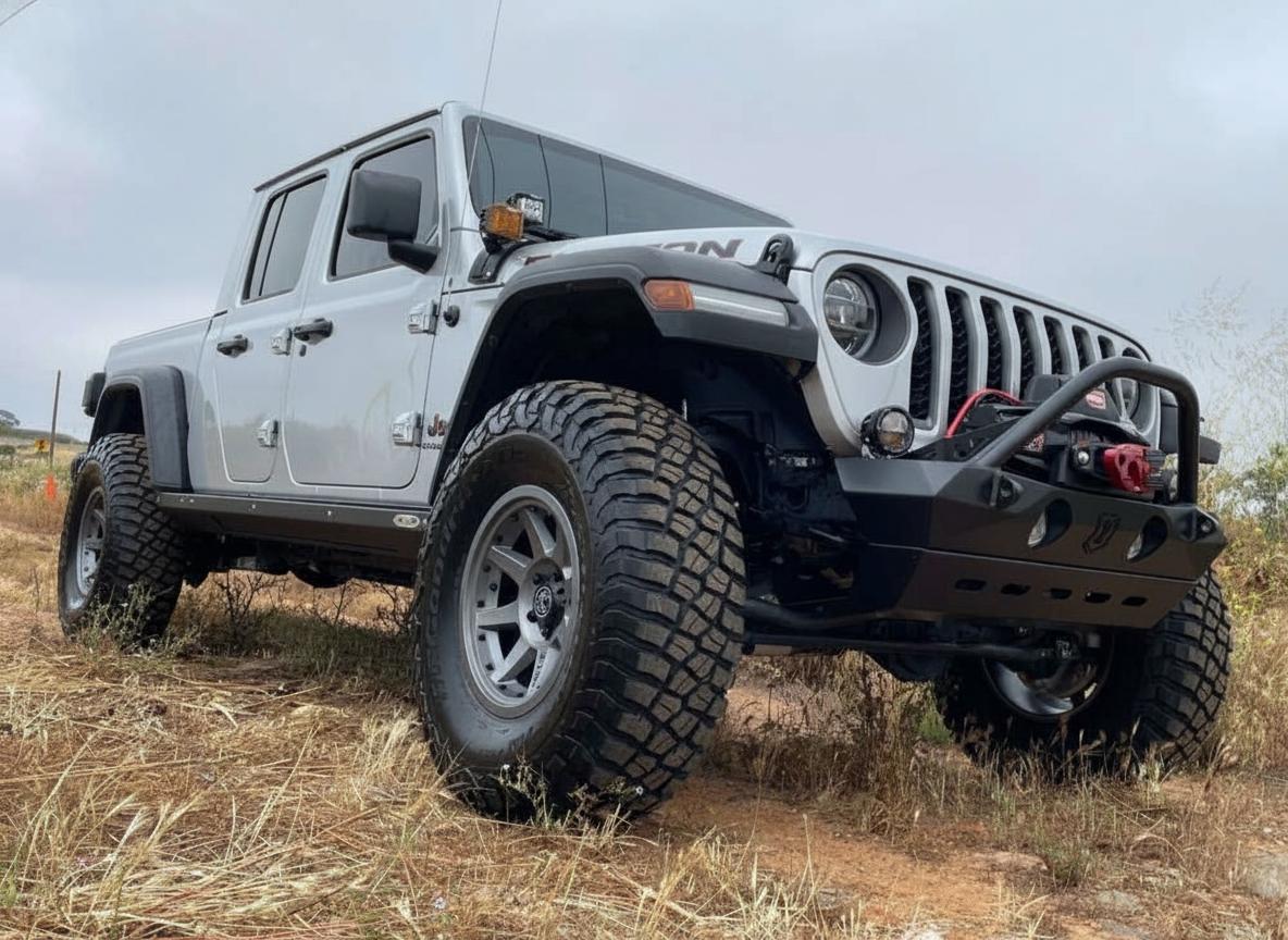 2022 Jeep Gladiator on 17x8.5 Icon-Alloys Rebound Pro - Titanium wheels with 320/80 tires, ICON lift 2.5"